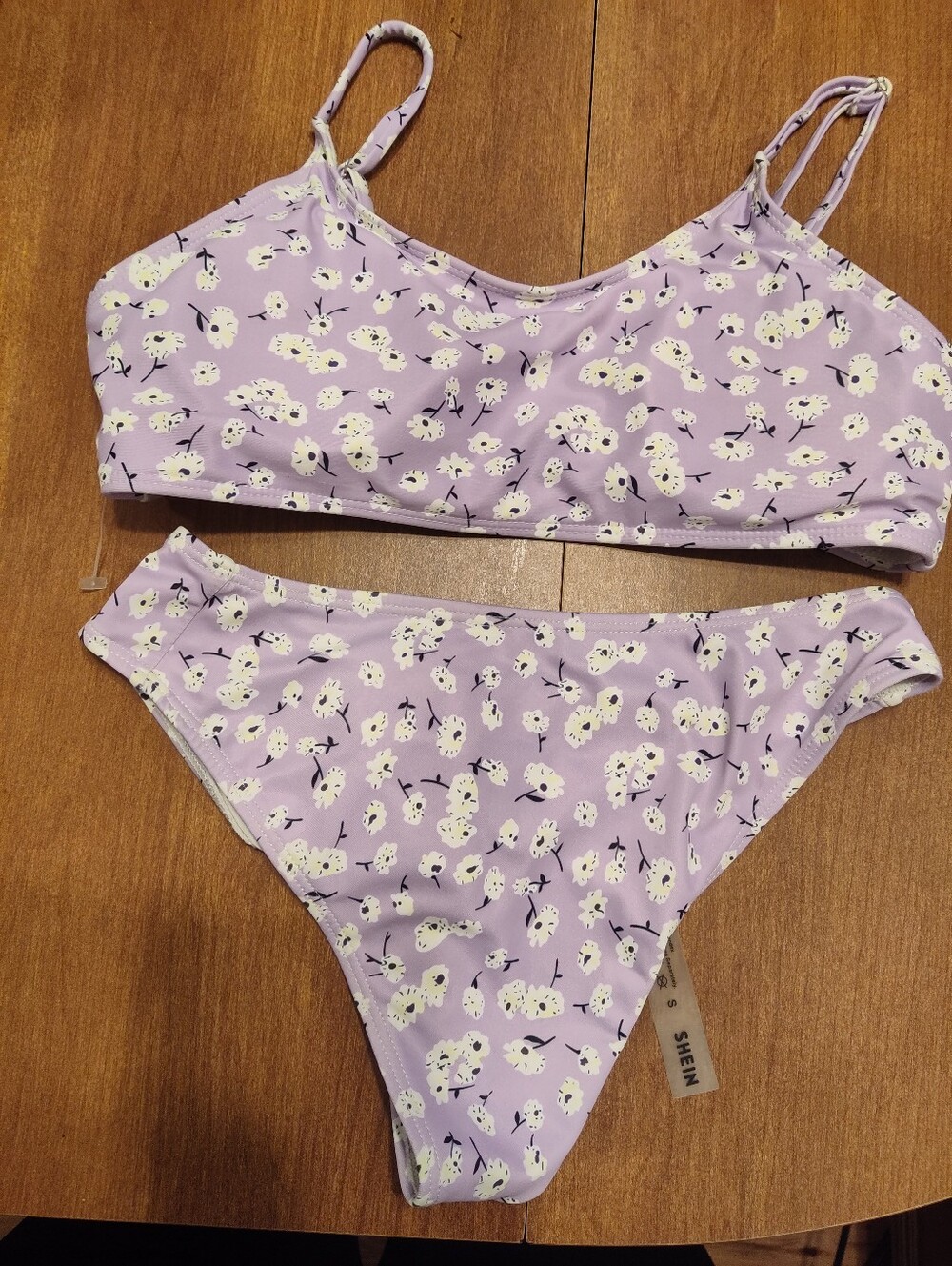 Lilac Floral Two-Piece Bikini Set